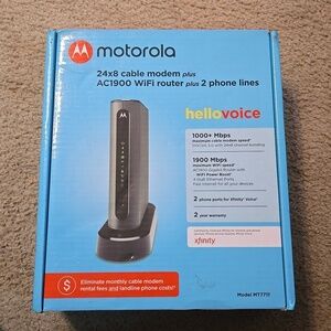 NIB Motorola Cable Modem Plus WiFi Router plus 2 Phone Lines